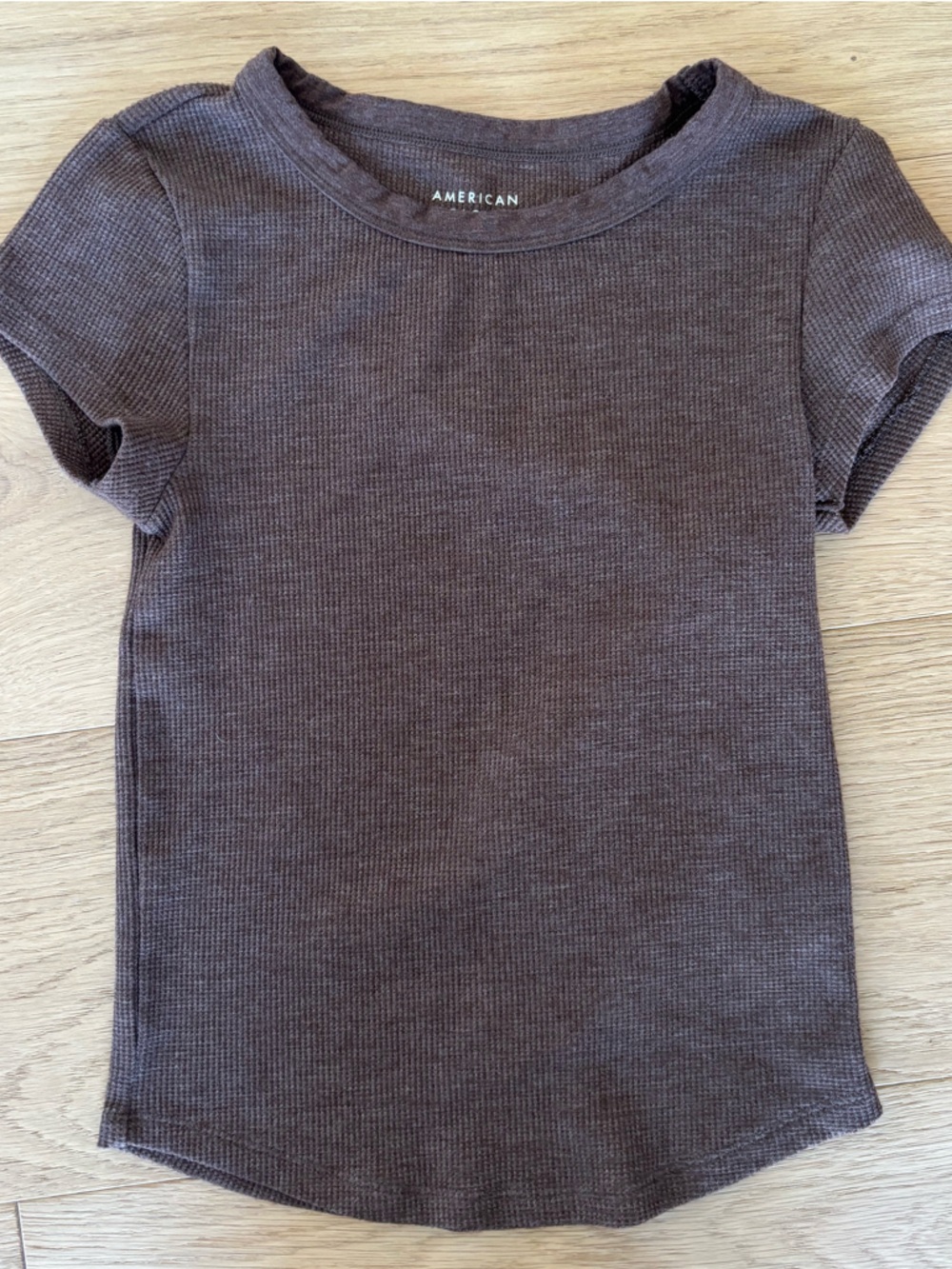 American Eagle Brown Ribbed Top
